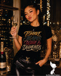 Tshirt Jeans Wine & Diamonds image 0