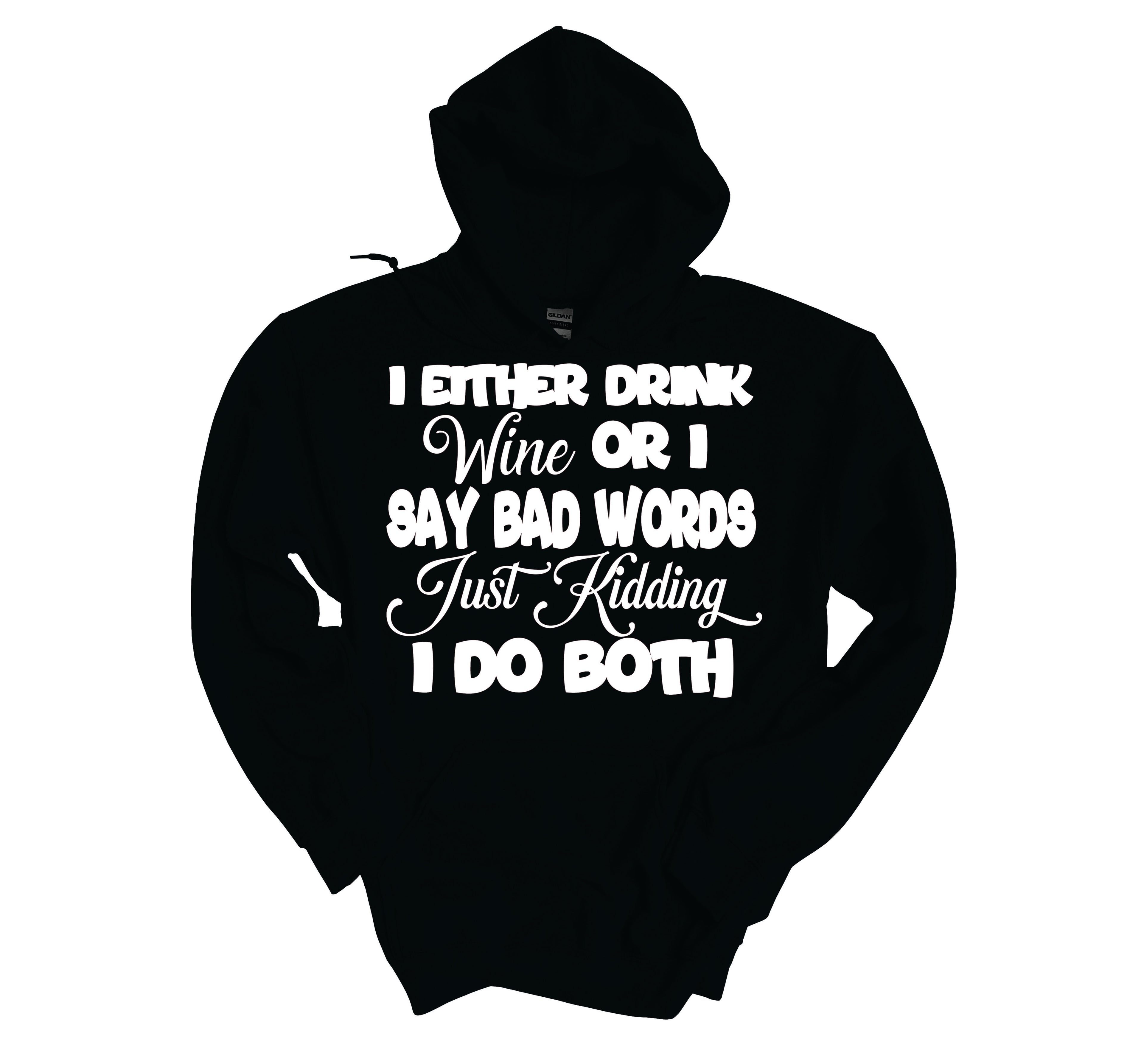 Wine Bad Words Hoodie image 0