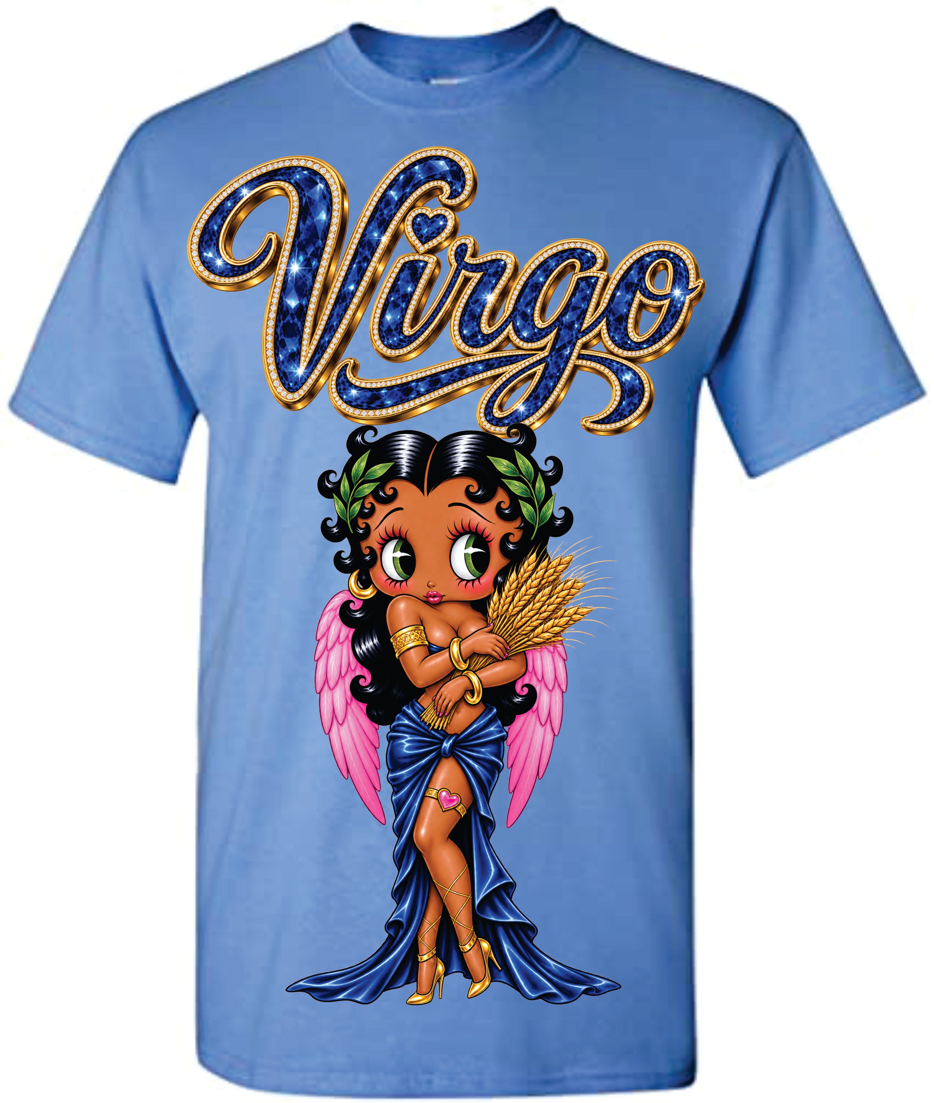 Virgo Black Betty with Blue Dress T-shirt